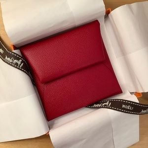 Hermes Bastia Change Purse Rouge Piment